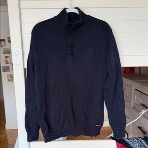 Men's Button Sweater - Black